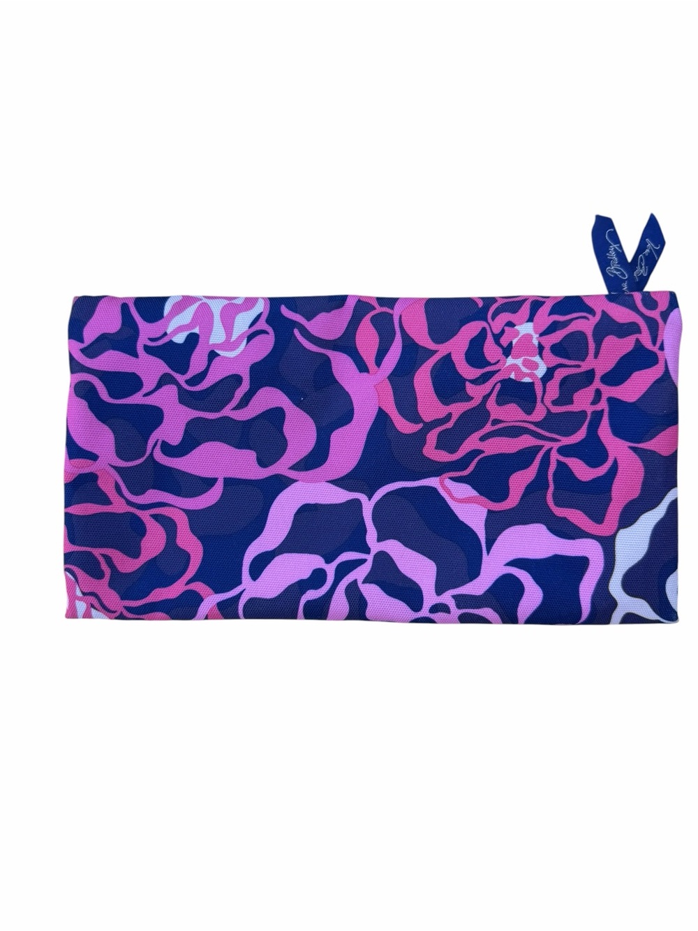 Vera Bradley Pink & Navy Floral Zip Pouch - Picture 2 of 2